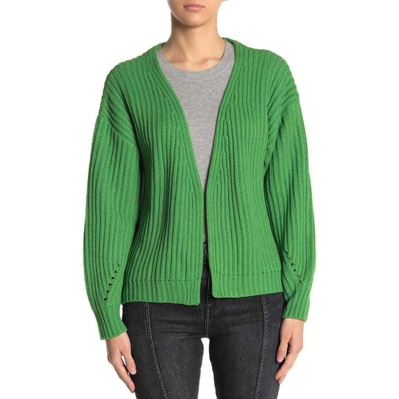 New CODEXMODE Solid Open Front Dolman Cardigan green - Picture 3 of 3